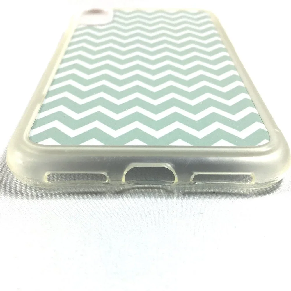 NEW iPhone 10s Xs 10 X Case Cover Green Chevron